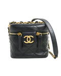 Chanel Chanel Vanity Case Quilted Leather Bag