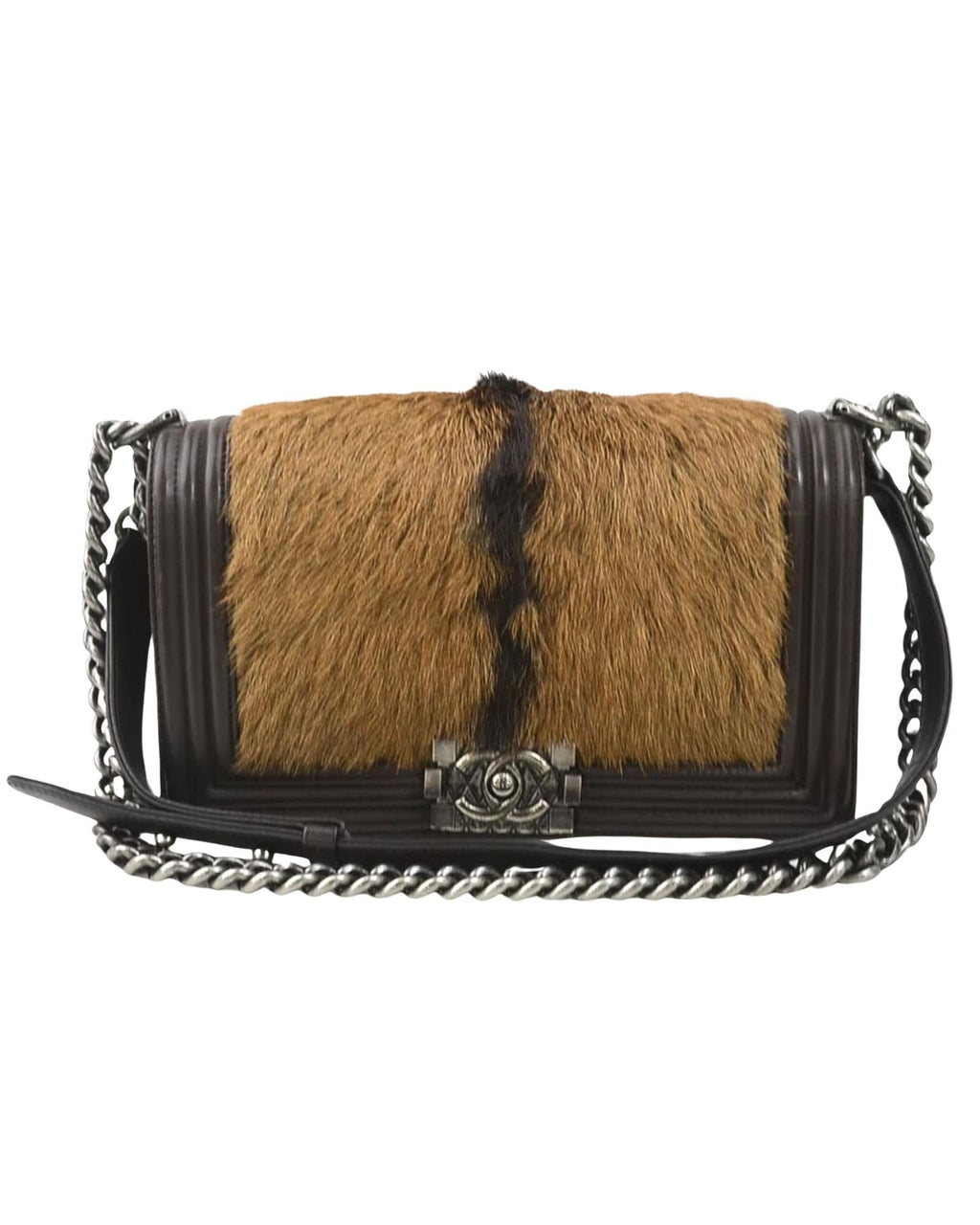 Chanel Boy Chanel Hair Calfskin Shoulder Bag