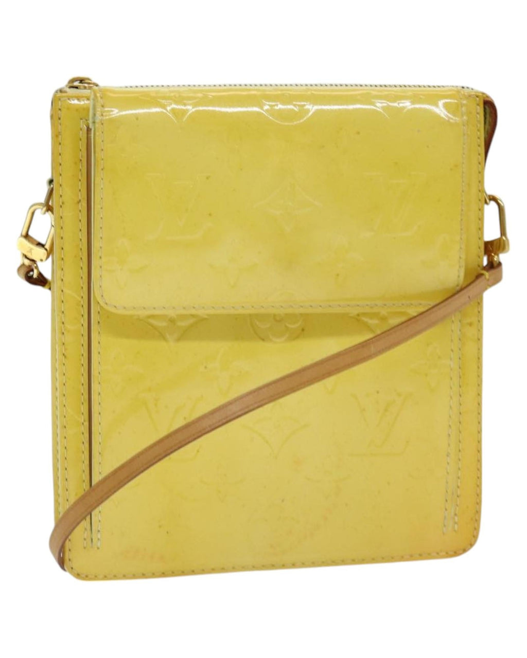 Pochette Monogram Vernis Clutch Yellow