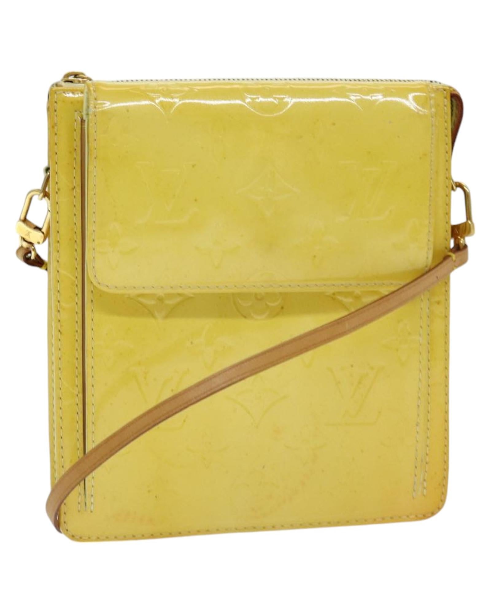 Pochette Monogram Vernis Clutch Yellow