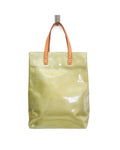 Green Patent Leather Tote Bag with Monogram Vernis Material