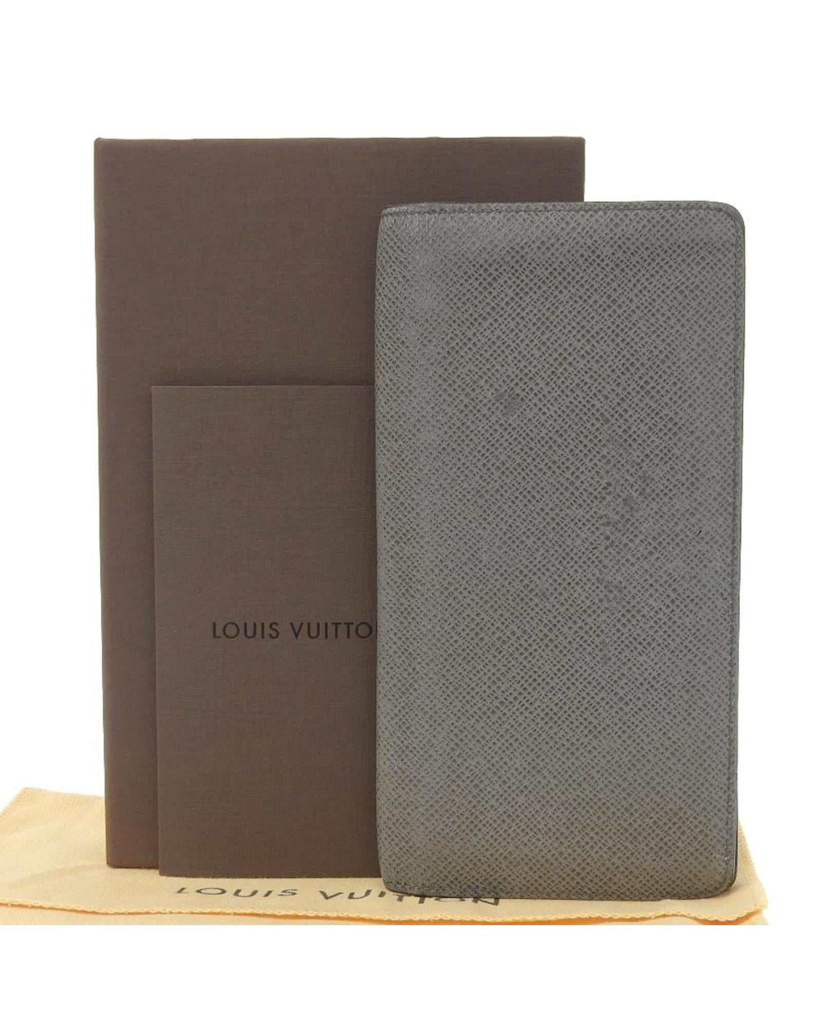 Grey Leather Louis Vuitton Portefeuille Wallet