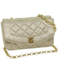 Chanel Quilted Satin Chain Bag Classic Flap Bag