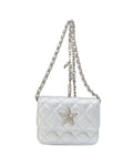 Chanel Quilted Star Silver Chain Bag