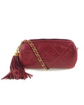Chanel Vintage Quilted Leather Bag Tassel Style
