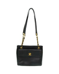 Chanel Black Caviar Leather Shoulder Bag