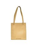 Chanel Classic Tote Bag Beige Leather