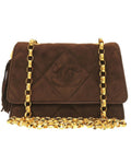 Chanel Vintage Quilted Suede Shoulder Bag