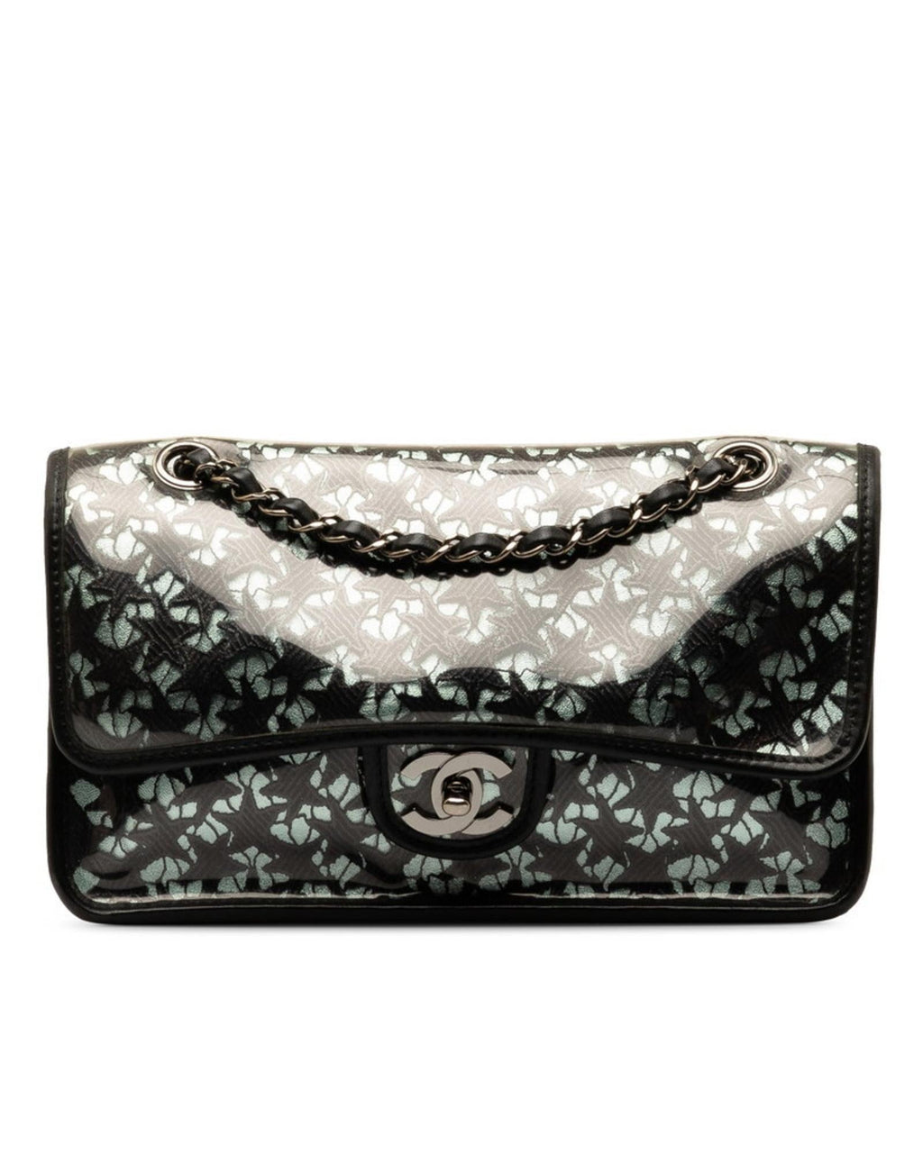 Chanel Classic Flap Bag LacePrint Patent Leather