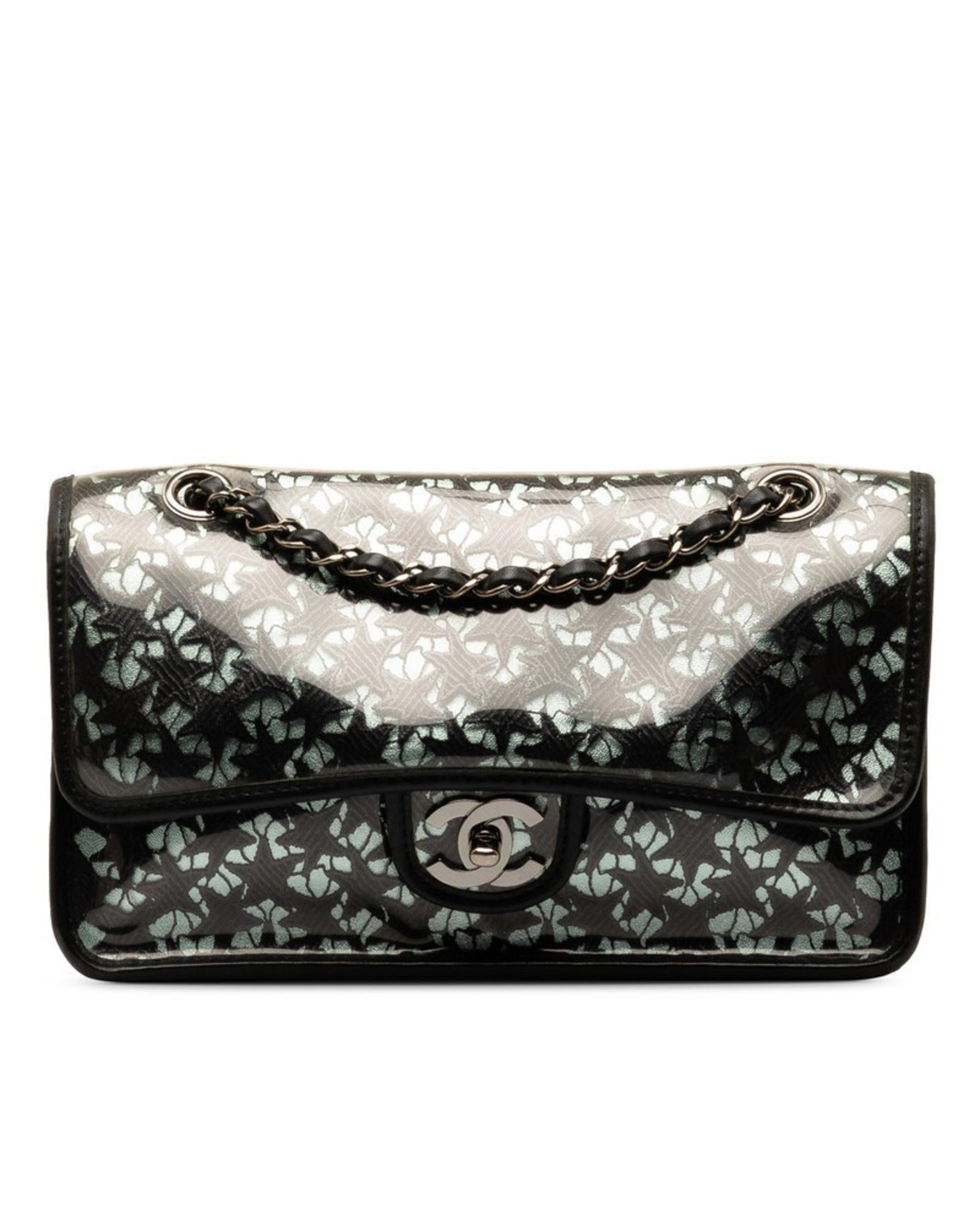 Chanel Classic Flap Bag LacePrint Patent Leather