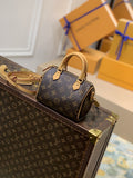 Louis Vuitton Nano Speedy Monogram Canvas For Women, WomenÃ¢â‚¬â„¢s Handbags, Shoulder Bags 6.3in/16cm LV M81085