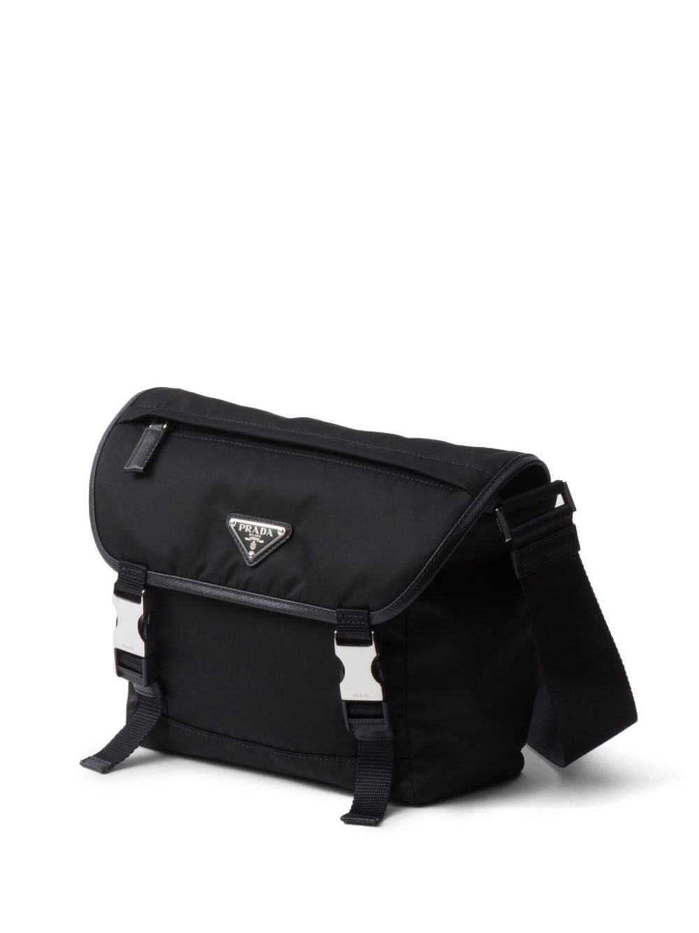 PRADA Re-Nylon & Saffiano Leather Mini Shoulder Handbag - 22.5cm x 18cm x 10cm