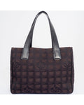 Chanel Geometric Pattern Tote Canvas Tote Bag
