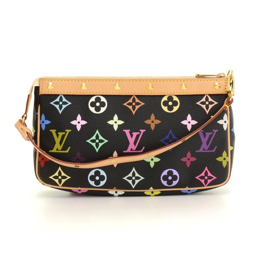 Louis Vuitto Pochette Accessoires Multicoloured Monogram Canvas Evening Bag