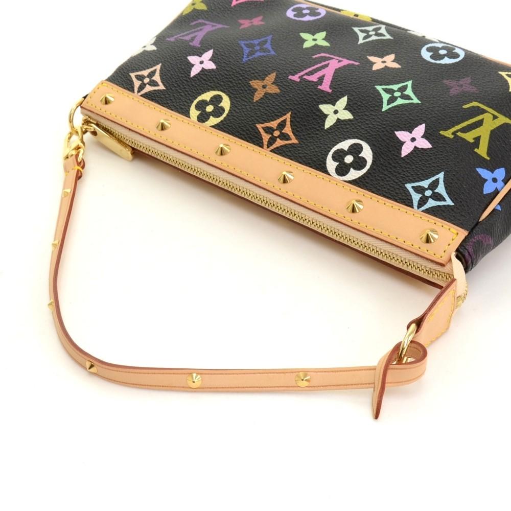 Louis Vuitto Pochette Accessoires Multicoloured Monogram Canvas Evening Bag