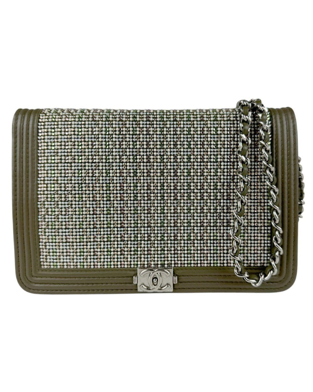 Chanel Leather Boy Flap Bag with Chain Strap