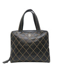 Chanel Elegant Leather Wild Stitch Bag with Dust Bag