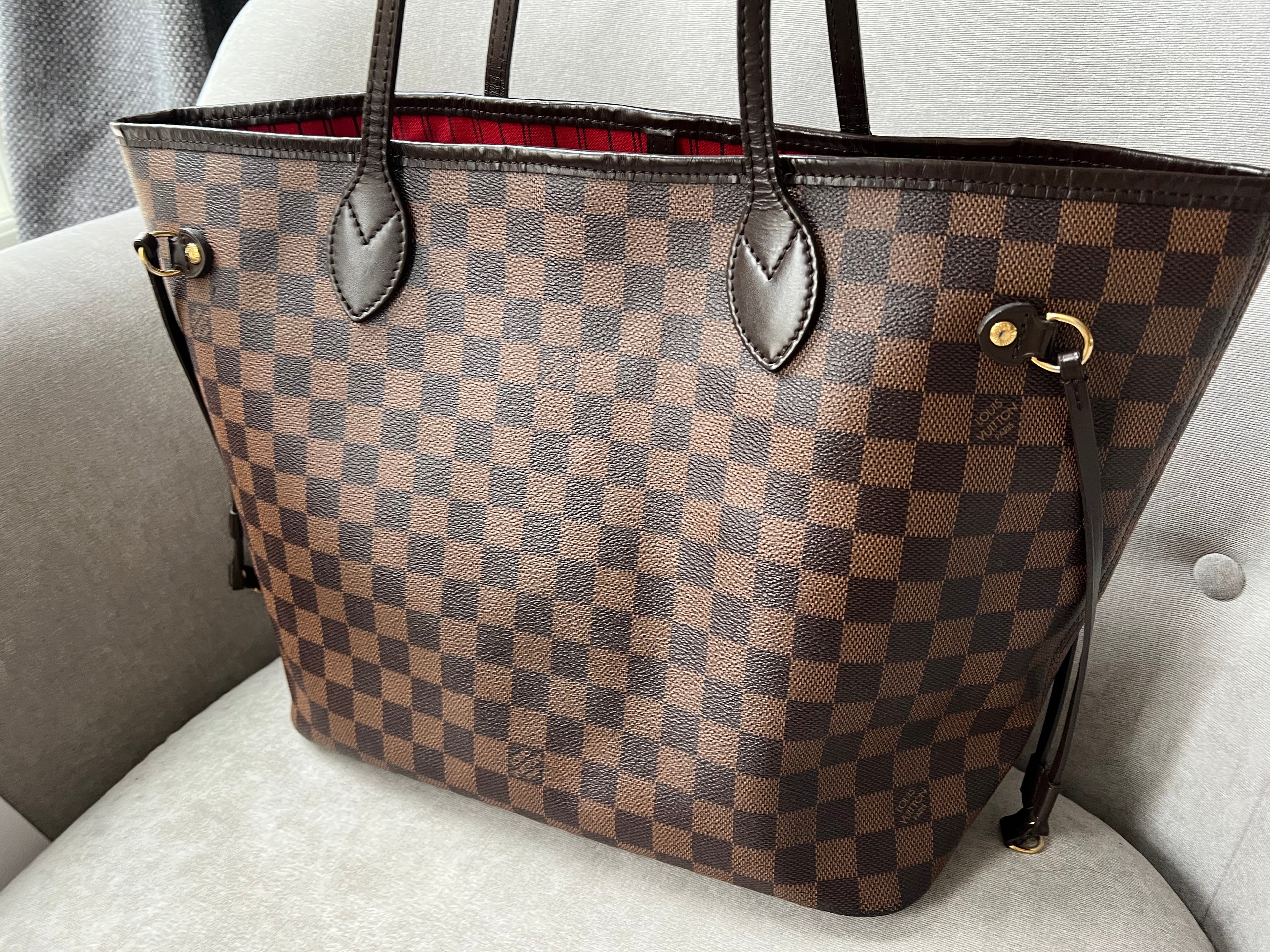 Louis Vuitton Neverfull MM Damier Ebene Cherry Interior (RRP £1,410)