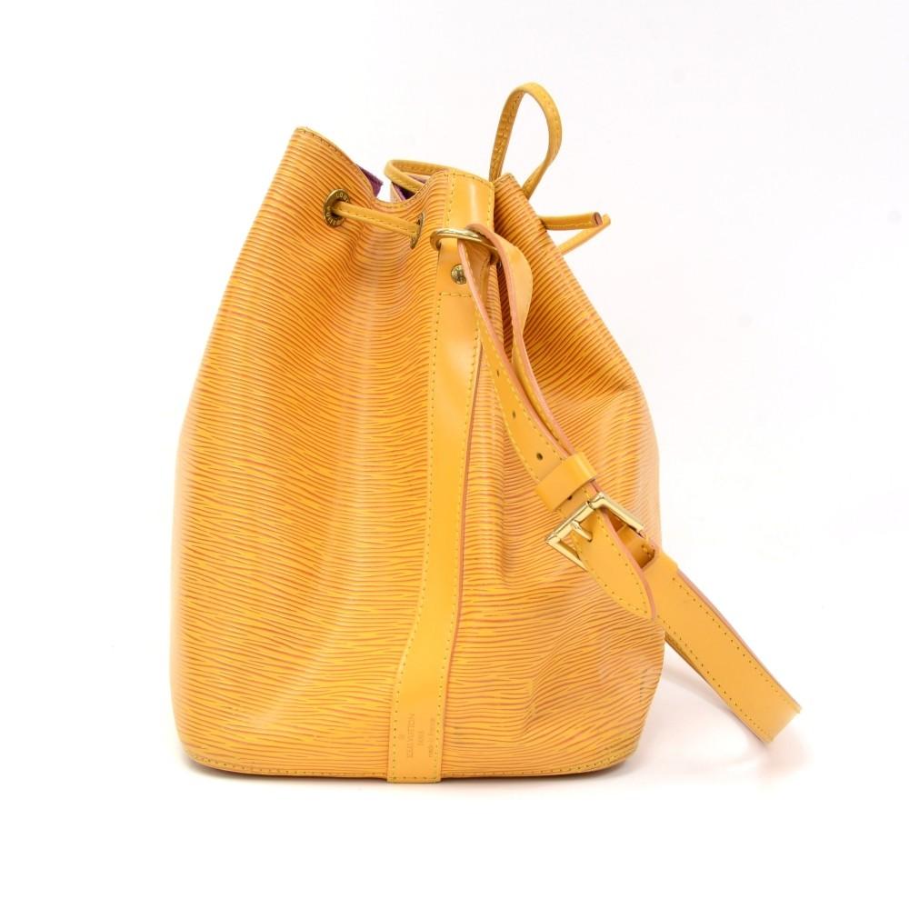 Louis Vuitto Petit Noe Yellow Epi Leather Bag