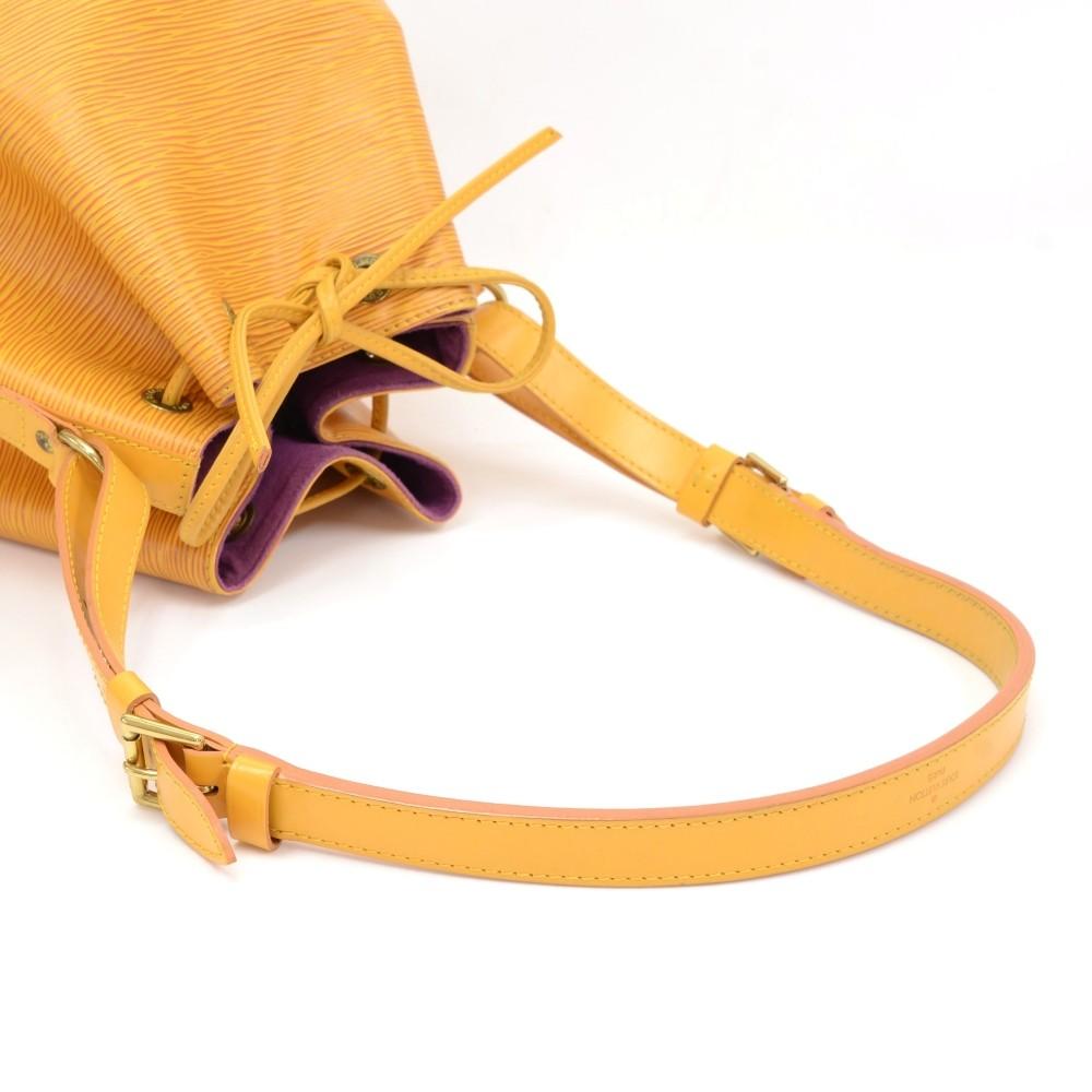 Louis Vuitto Petit Noe Yellow Epi Leather Bag