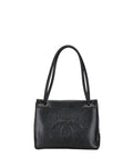 Chanel Leather Logo CC Tote Bag with Metal Fittings