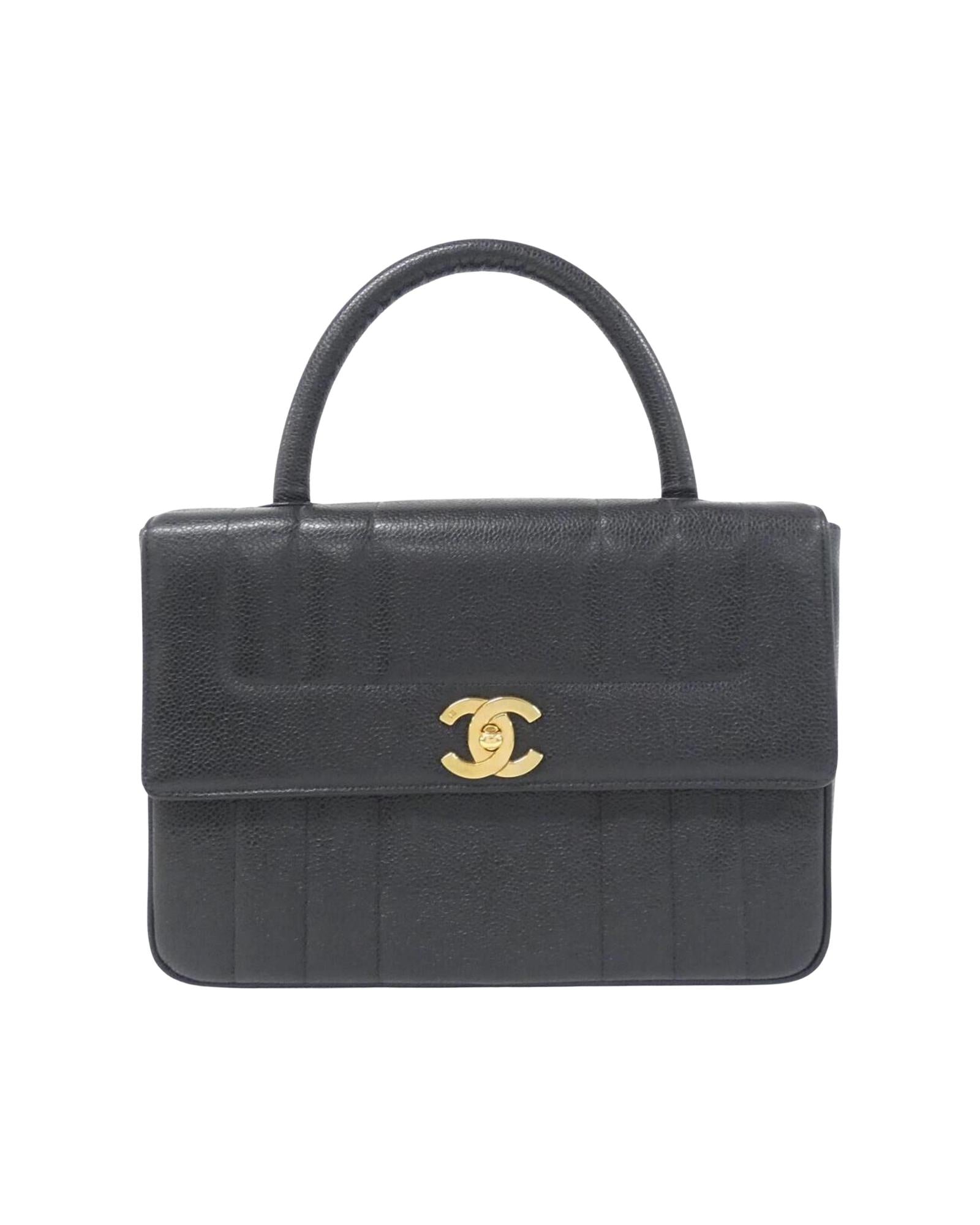 Chanel Caviar Leather TopHandle Handbag