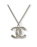 Chanel Elegant Metal Pendant Necklace with Box and Dust Bag