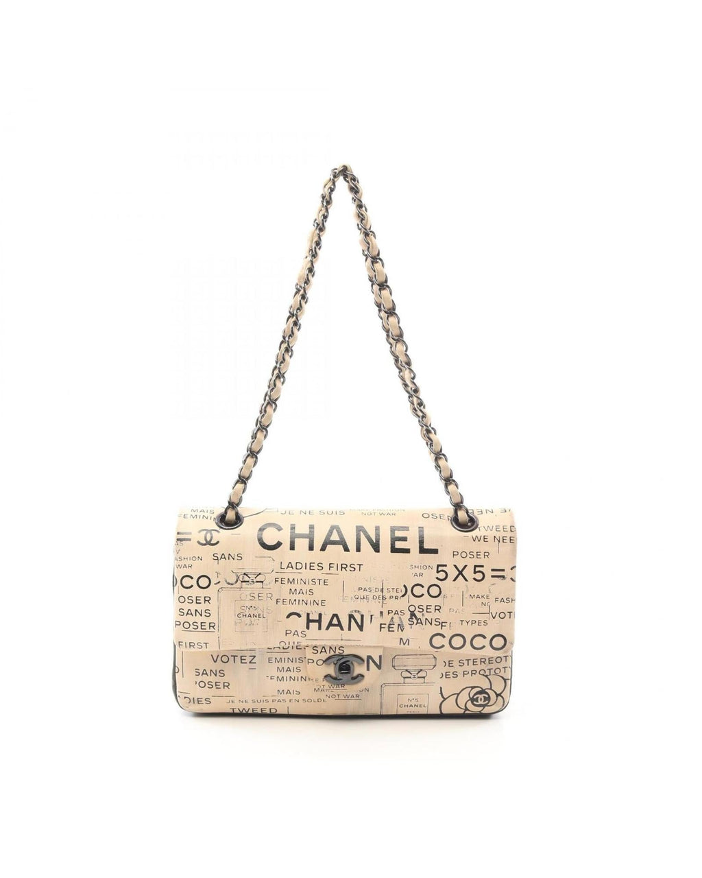 Chanel Chanel Printed Canvas Shoulder Bag