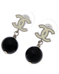 Chanel Coco Mark Plastic Earrings with Box and Dust Bag
