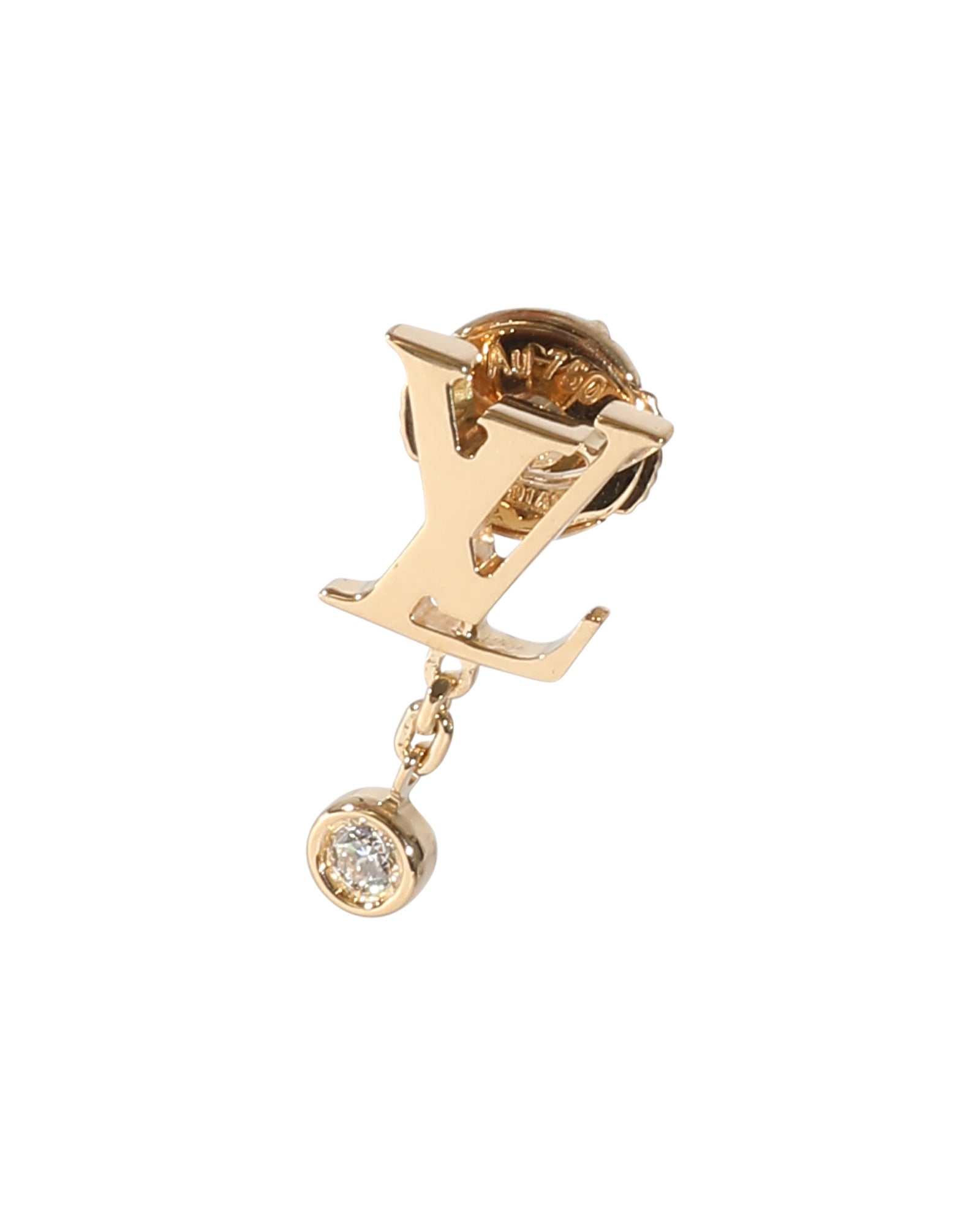 Louis Vuitton Idylle Blossom Single Diamond Earring in 18K Yellow Gold 03 CTW