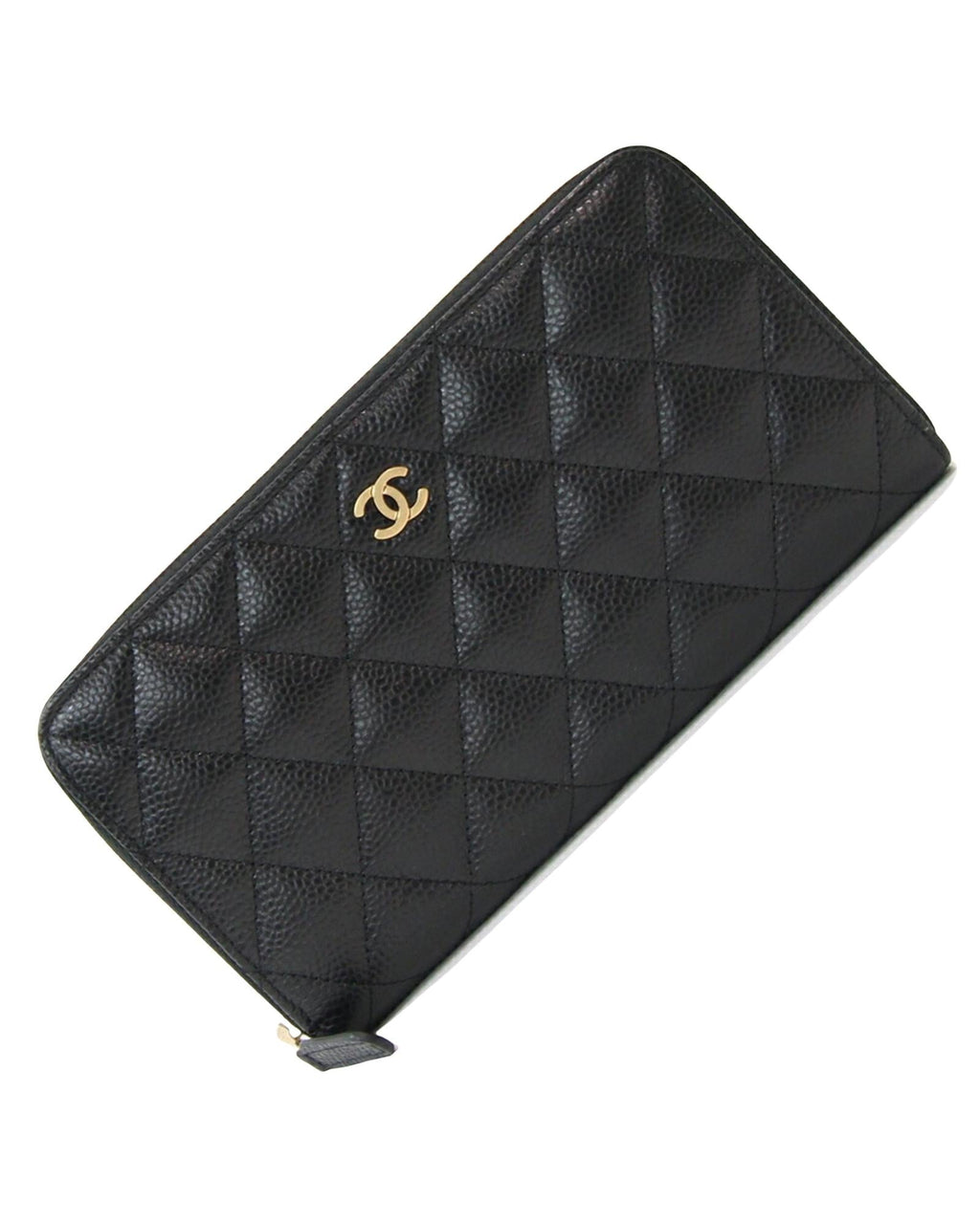Chanel Quilted Leather Wallet with Box and Dust Bag
