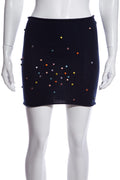 Chanel Confetti Cashmere Navy Skirt SZ 34