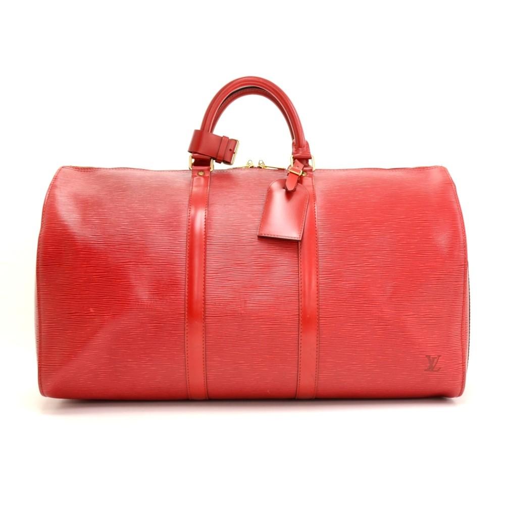 Louis Vuitto Keepall 50 Epi Leather Travel Bag