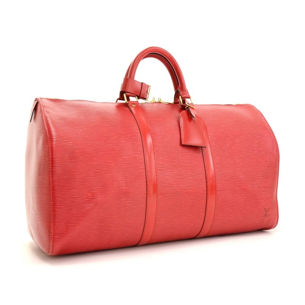 Louis Vuitto Keepall 50 Epi Leather Travel Bag