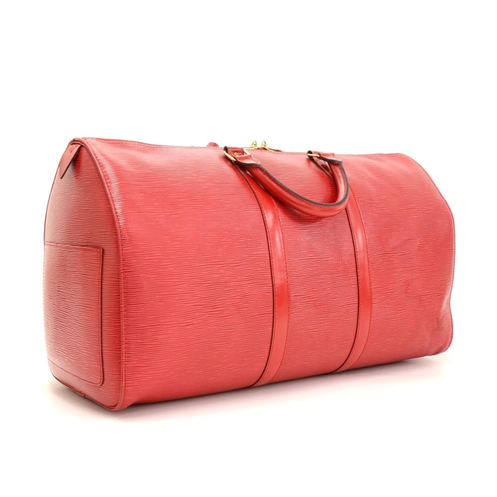 Louis Vuitto Keepall 50 Epi Leather Travel Bag