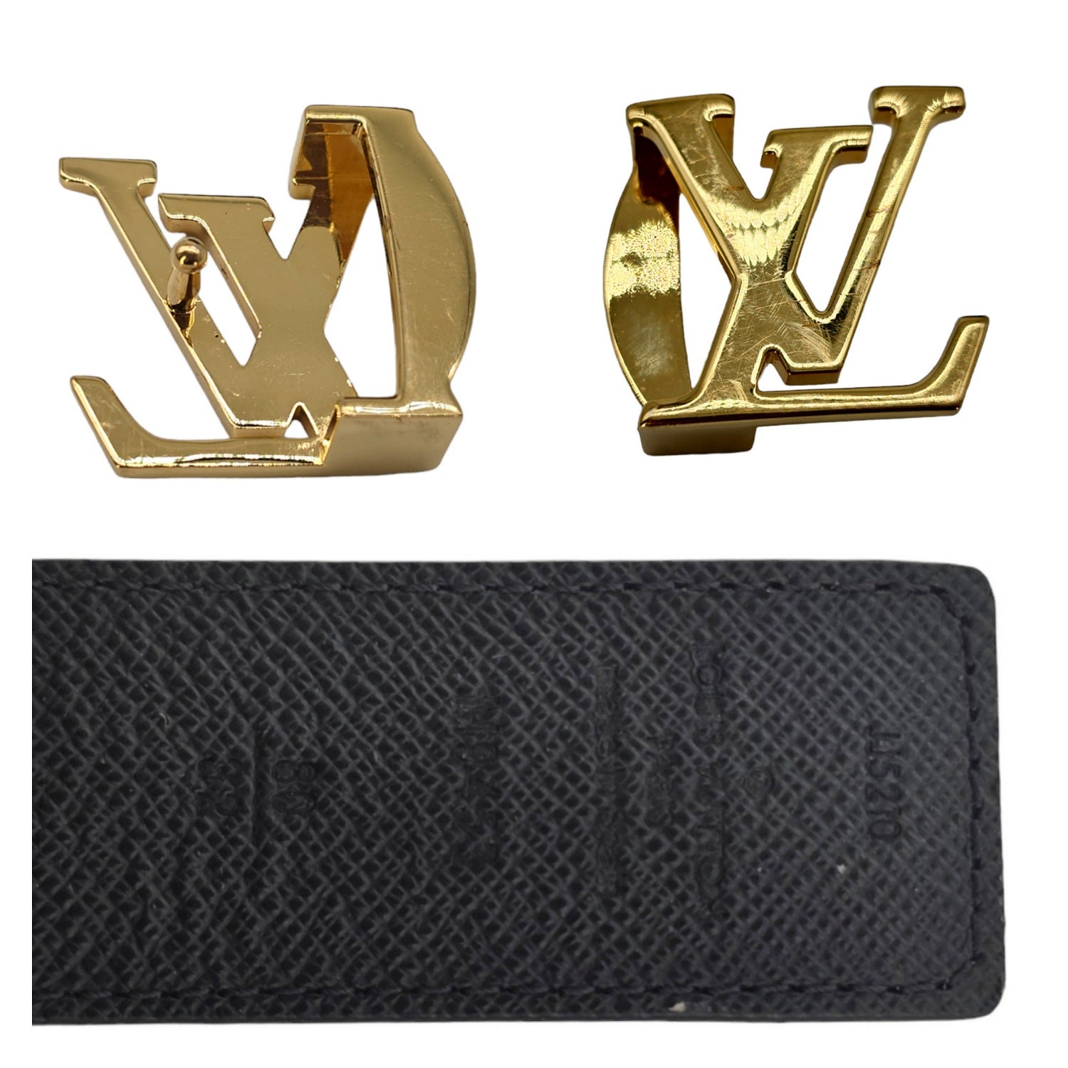 Louis Vuitton LV Initiales Monogram 30mm Reversible Belt Sz 32