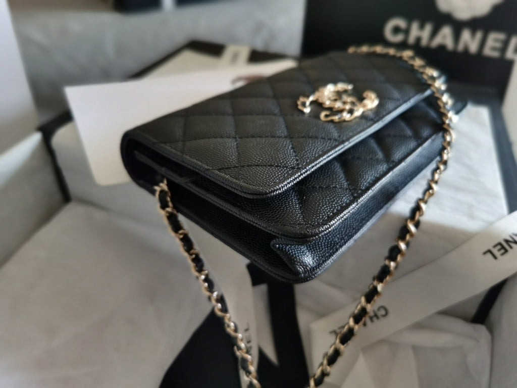 CHLMini GlamIap Bag Black For Women 7.2in/18.5cm