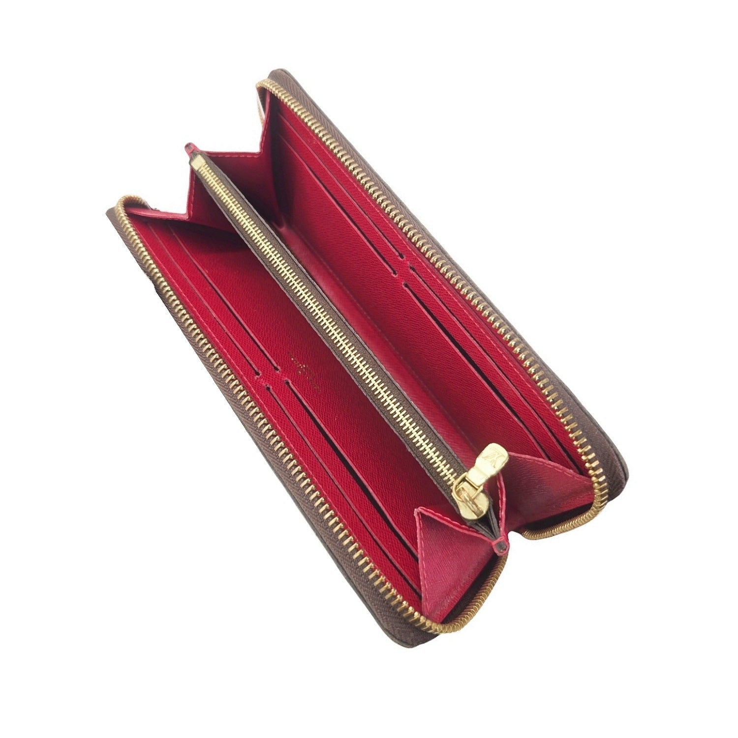 Louis Vuitton Damier Ebene Clemence Wallet Cherry