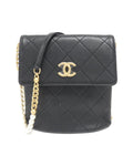 Chanel Luxury Leather Pearl Bag with Dust Bag