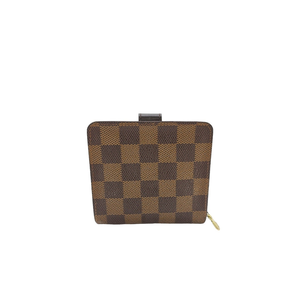Louis Vuitton Vintage Damier Ebene Compact Zip Bifold Wallet
