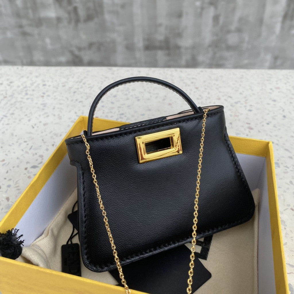 FI Nano GlamI Charm Crossbody Black Bag For Woman 12cm/4.5in