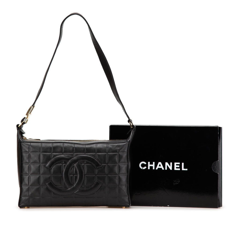 Chanel Cc Choco Bar Lambskin Shoulder Bag