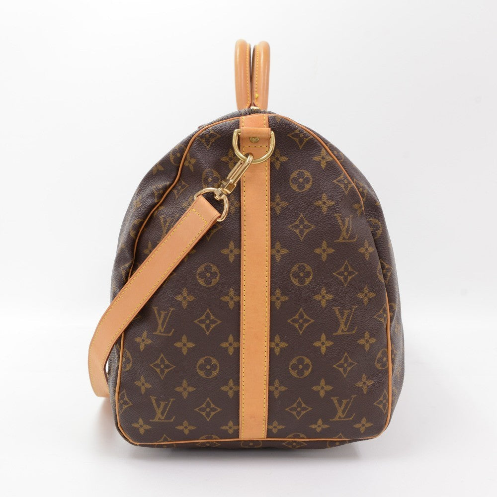 Louis Vuitto Monogram Canvas Keepall 55 Bandouliere Duffel Bag with Strap