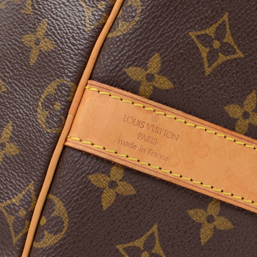 Louis Vuitto Monogram Canvas Keepall 55 Bandouliere Duffel Bag with Strap