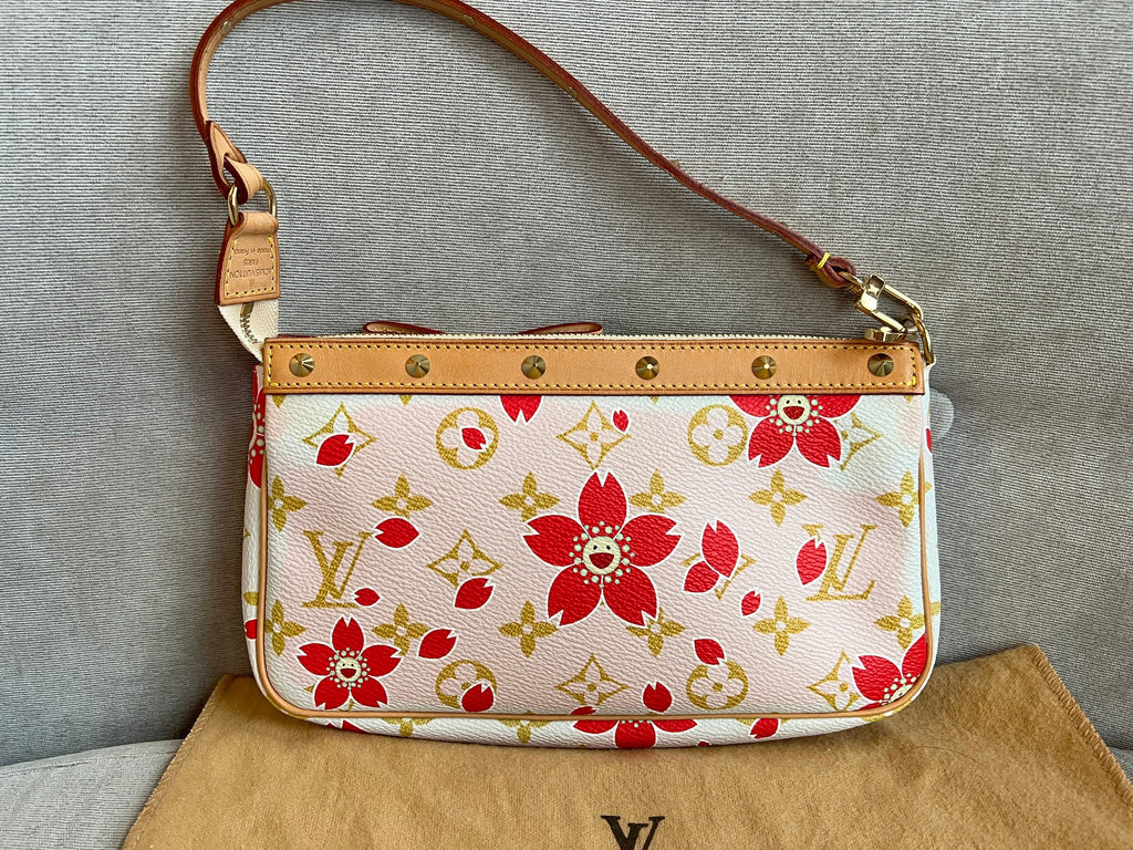 Louis Vuitton Pochette Accessoires Cherry Blossom Damier Azur
