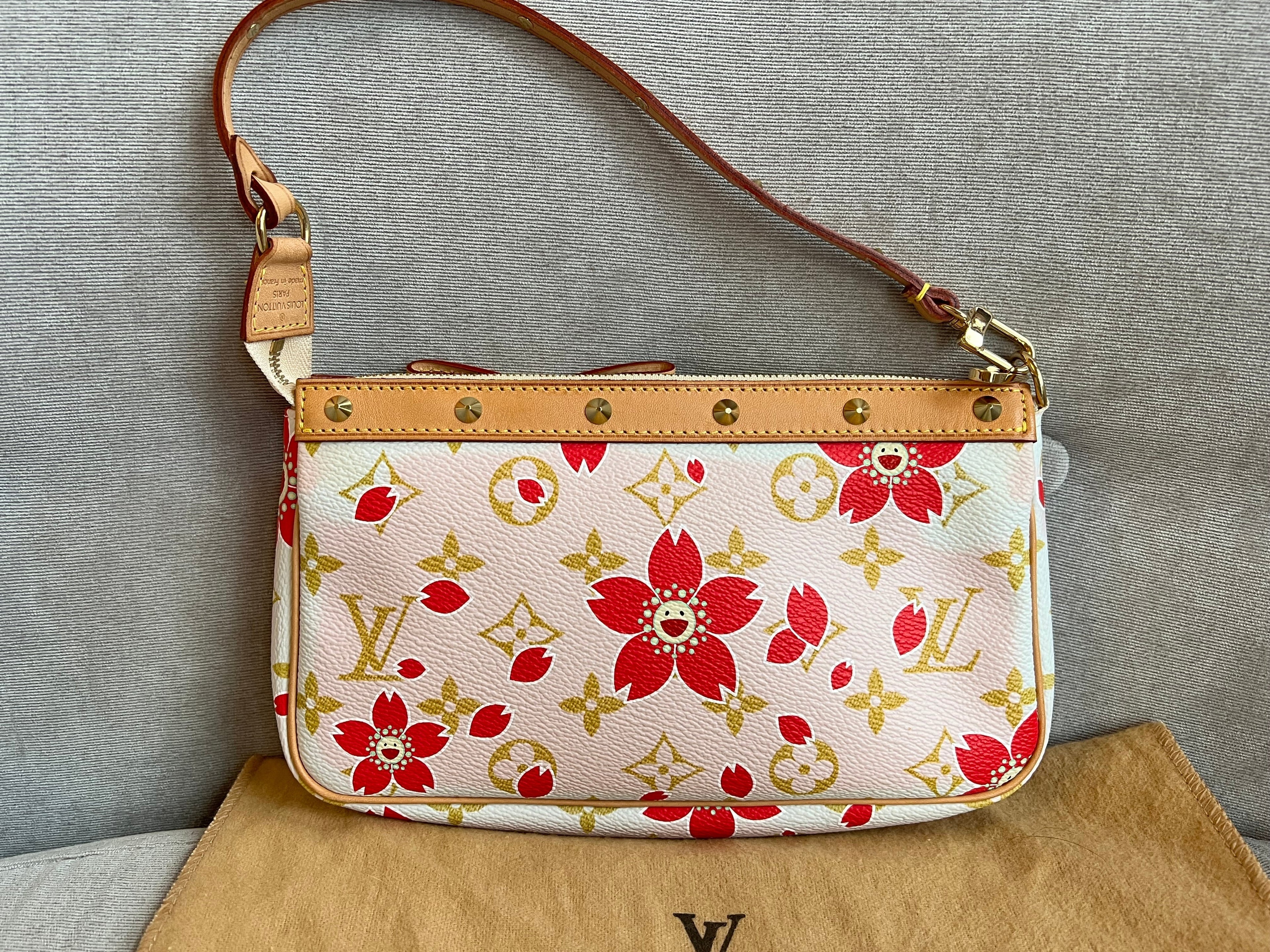 Louis Vuitton Pochette Accessoires Cherry Blossom Damier Azur
