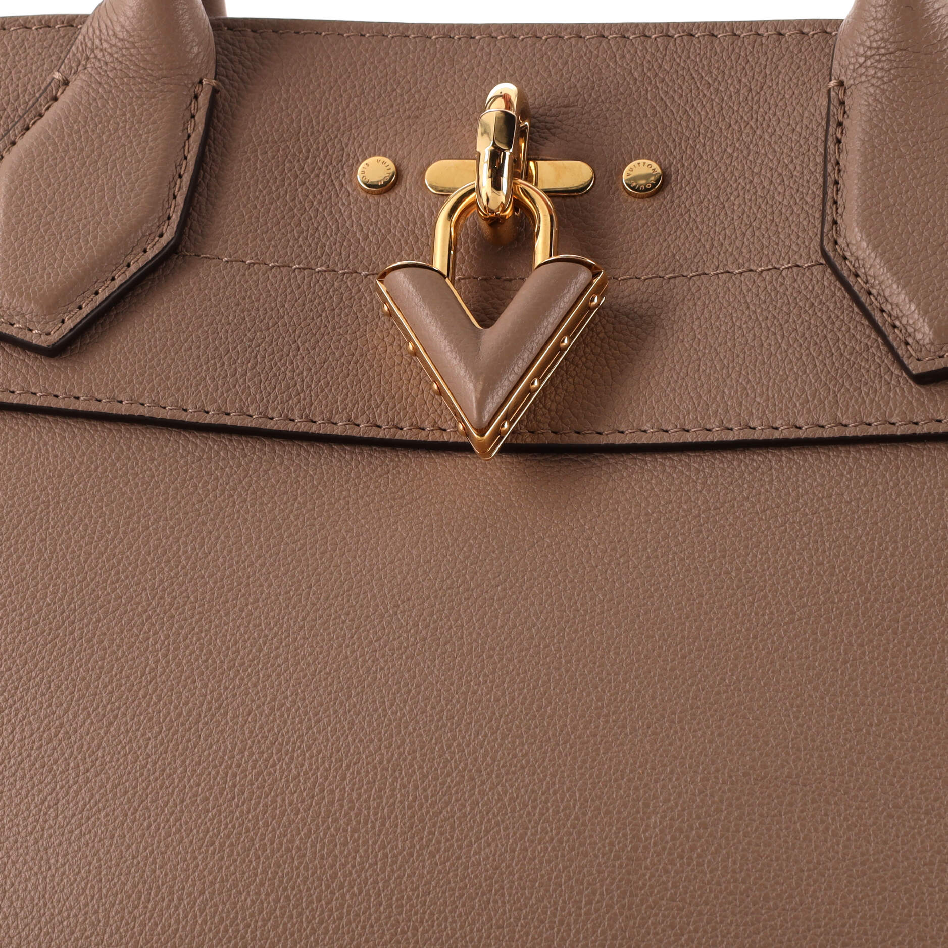 Louis Vuitton Steamer Handbag Leather MM