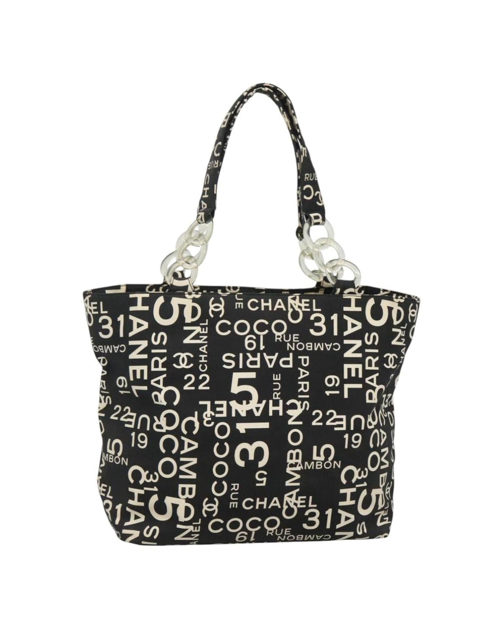 Chanel Cambon Canvas Tote Bag with  Card