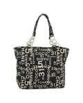 Chanel Cambon Canvas Tote Bag with  Card