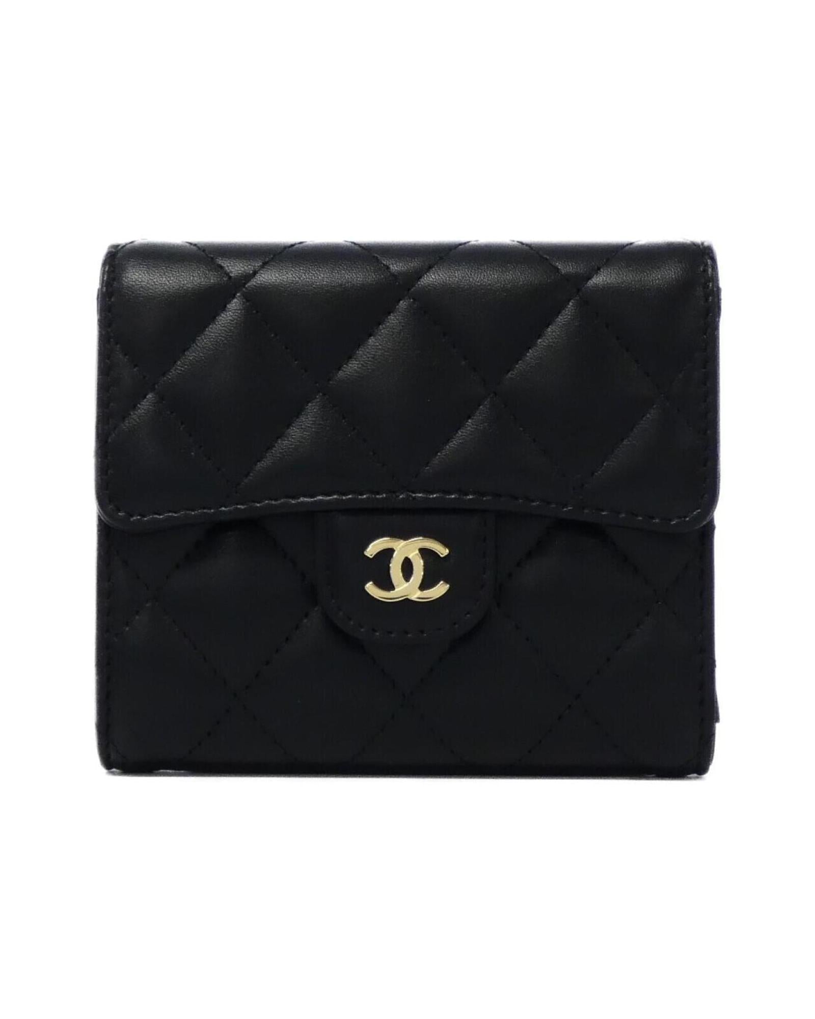 Chanel Timeless Classique Leather Wallet with Box and Dust Bag